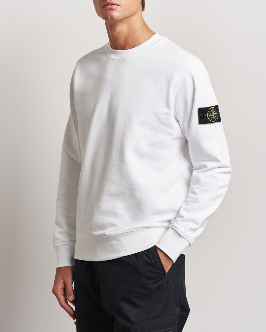 Herr |  | Stone Island | Garment Dyed Fleece Sweatshirt White