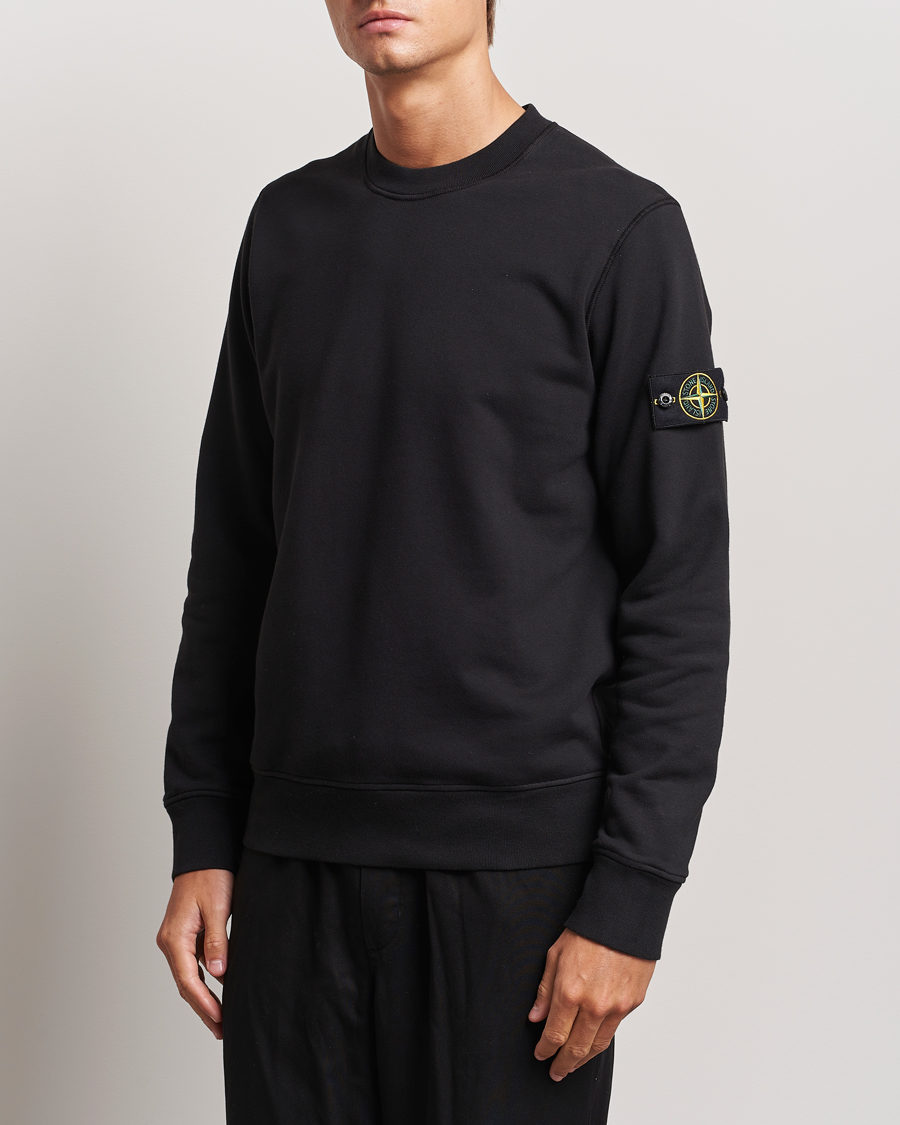 Herr |  | Stone Island | Garment Dyed Fleece Sweatshirt Black