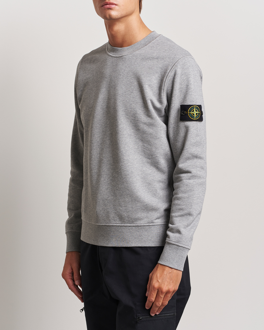 Herr | Kläder | Stone Island | Garment Dyed Fleece Sweatshirt Melange Grey