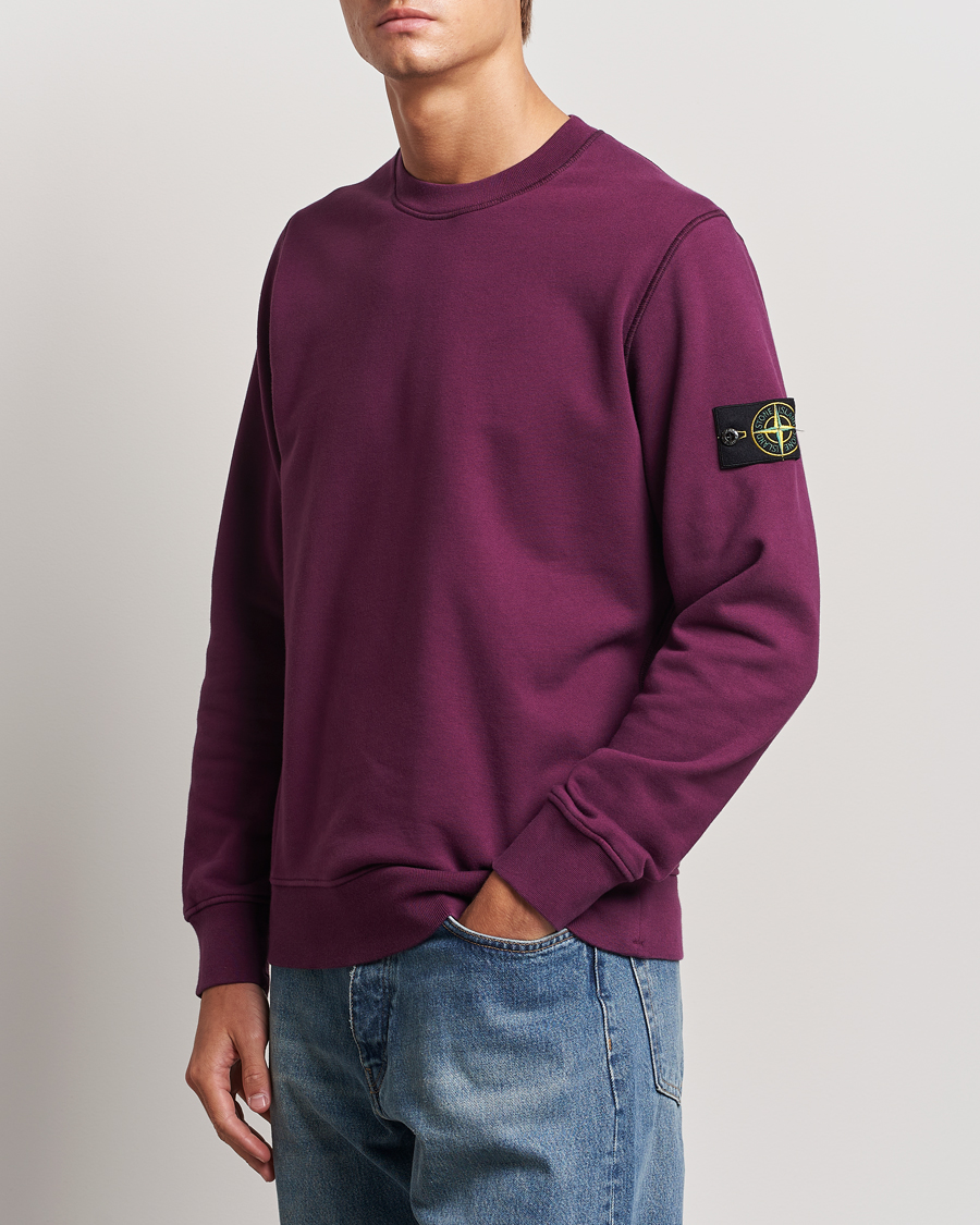 Herr |  | Stone Island | Garment Dyed Fleece Sweatshirt Burgundy