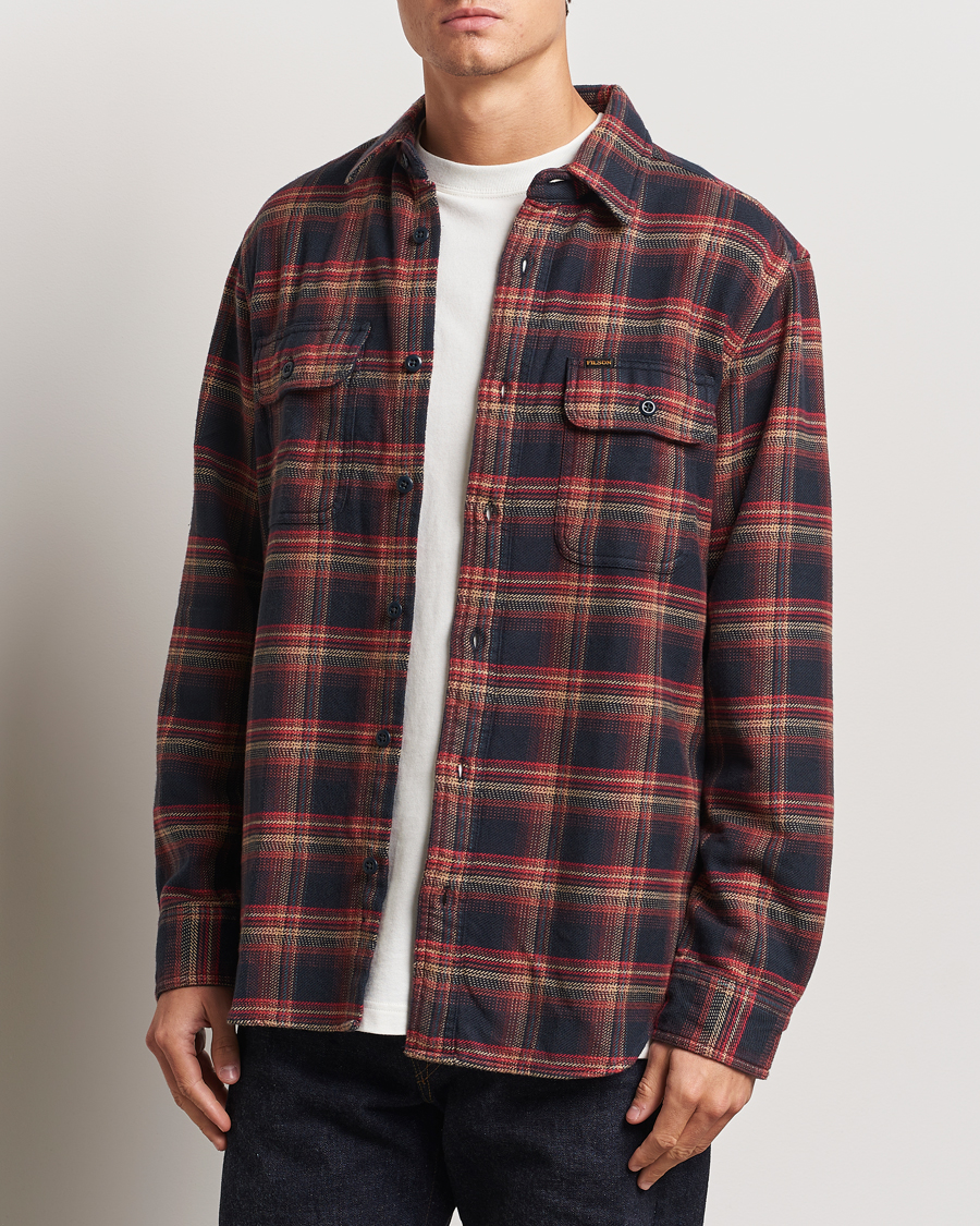 Herr |  | Filson | Vintage Flannel Work Shirt Black/Rust