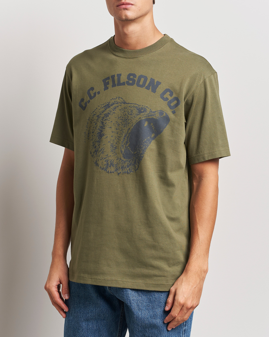 Herr |  | Filson | Printed Cotton T-Shirt Ivy Green