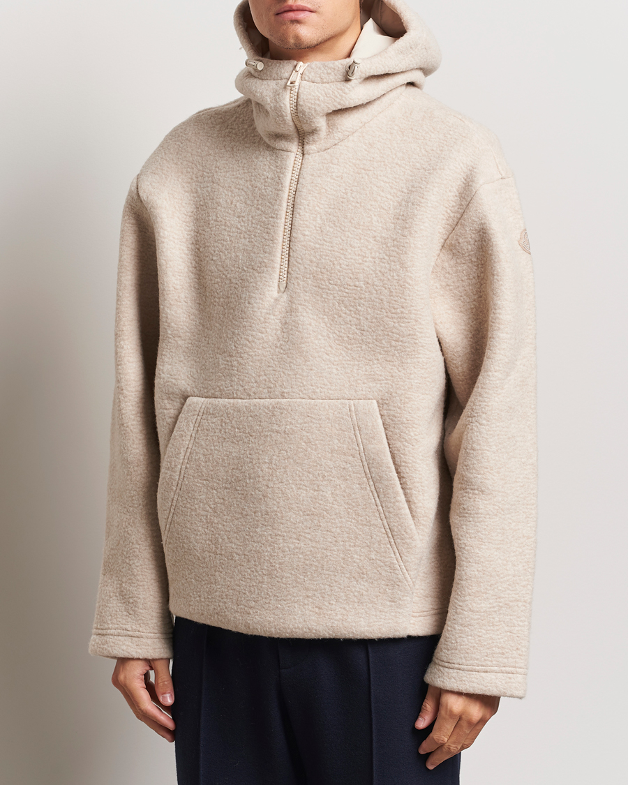 Herr |  | Moncler | Half Zip Hoodie Beige