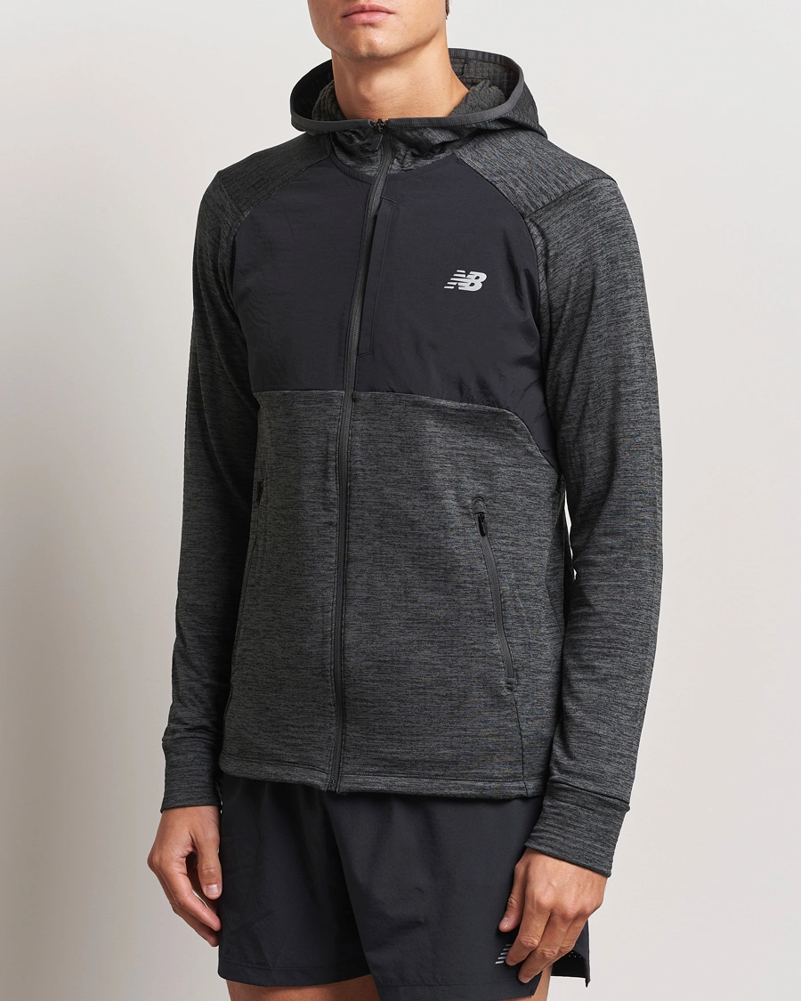 Herr | Full-zip | New Balance Running | Heat Grid  Hooded Full Zip Black