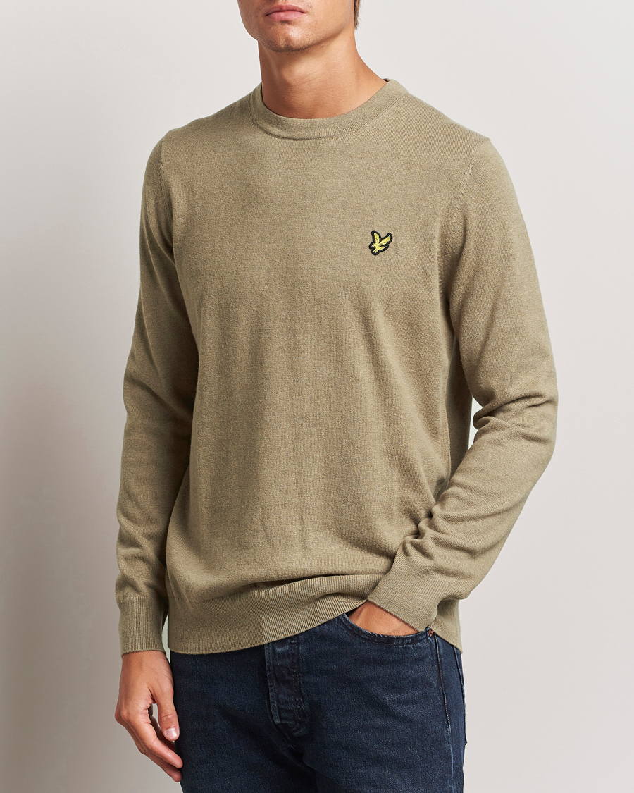 Herr |  | Lyle & Scott | Cotton/Merino Crew Neck Jumper Sage Uniform