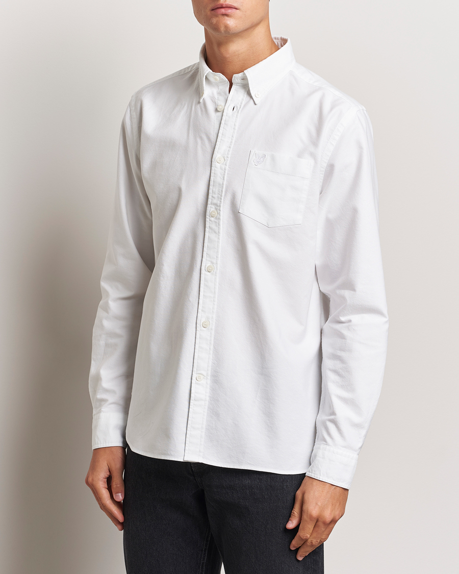 Herr |  | Lyle & Scott | Tonal Eagle Plain Oxford Shirt White