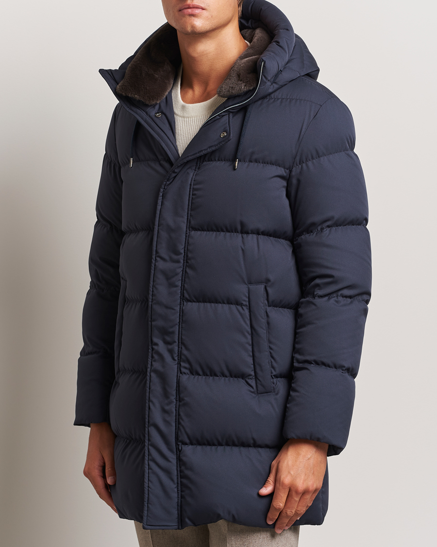 Herr |  | Herno | Faux Fur Down Parka Navy