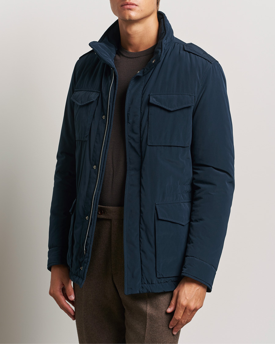 Herr |  | Herno | Soft Nylon Field Jacket Navy