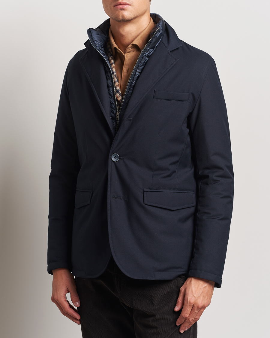 Herr |  | Herno | Water Repellent Down Blazer Navy