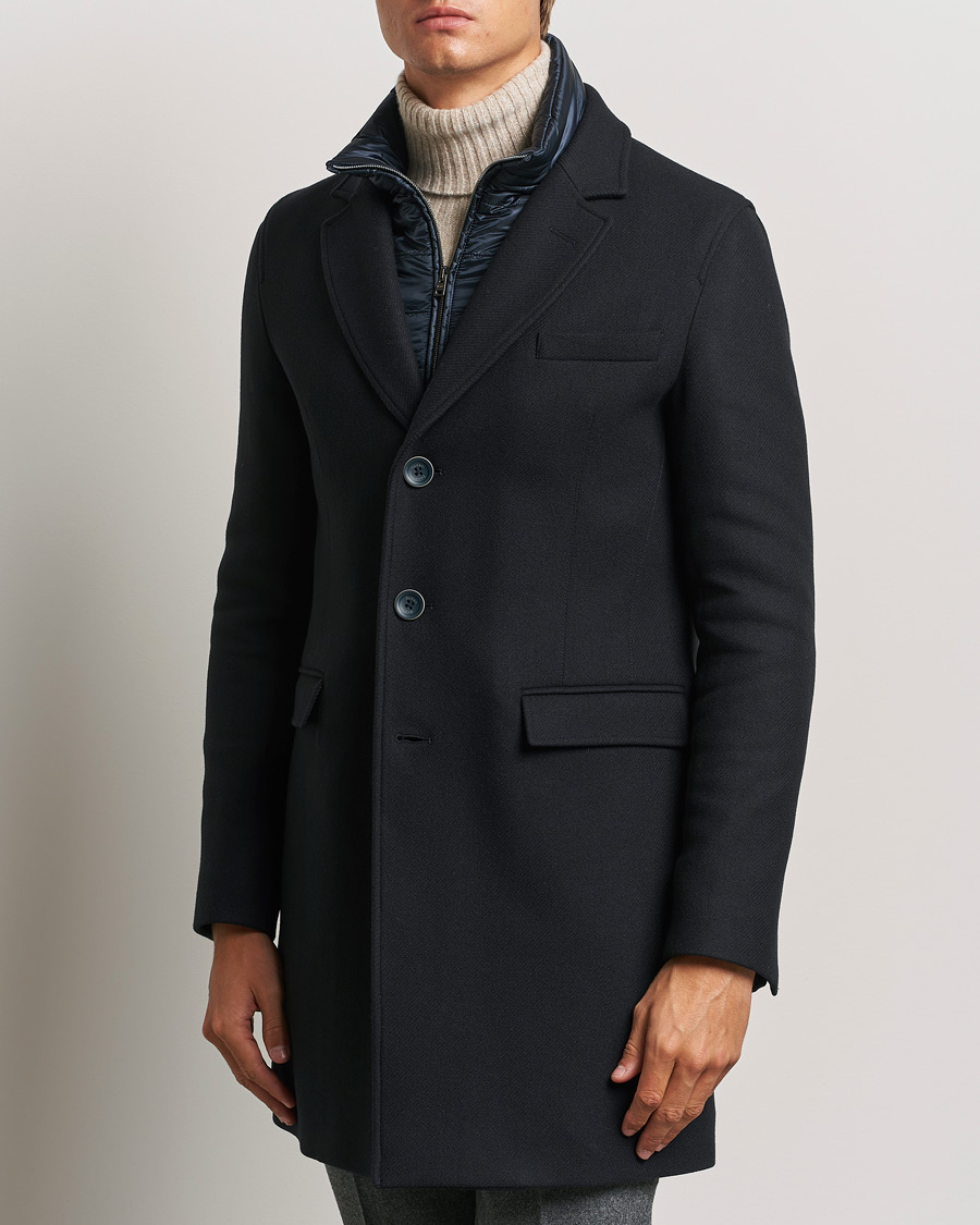 Herr |  | Herno | Wool Zip Coat Navy