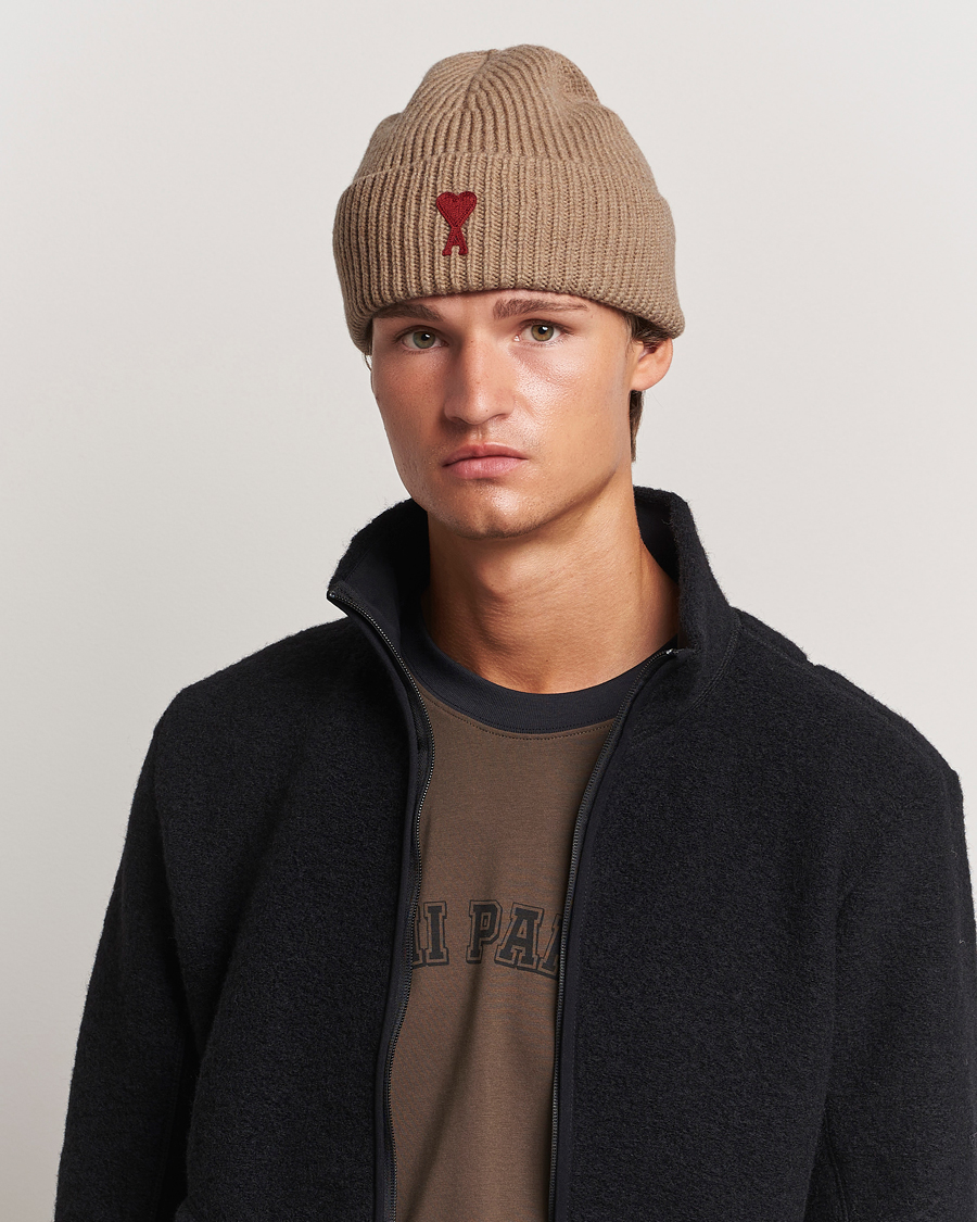 Herr |  | AMI | Heart Logo Beanie Camel