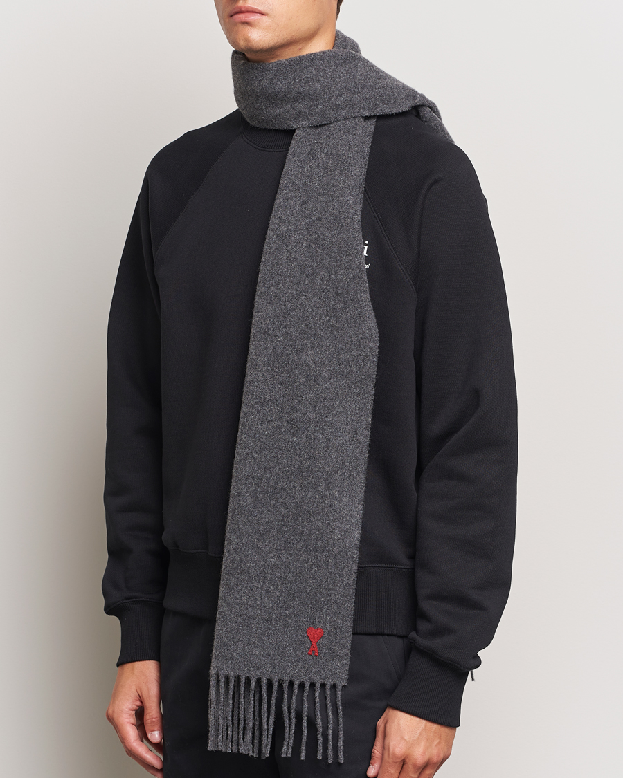 Herr |  | AMI | Heart Logo Scarf Dark Grey