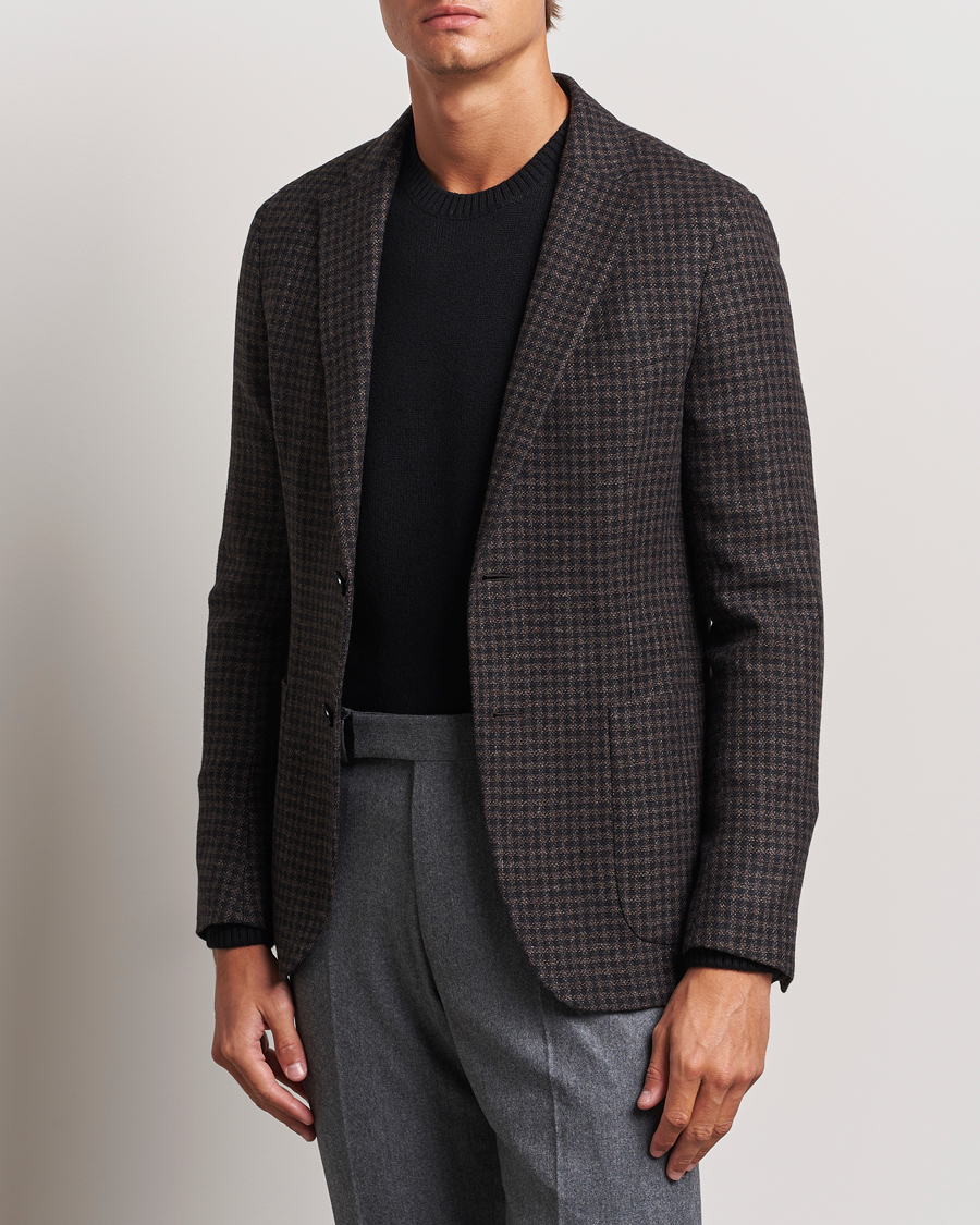 Herr |  | Zegna | Unconstructed Wool/Cashmere Blazer Brown Check