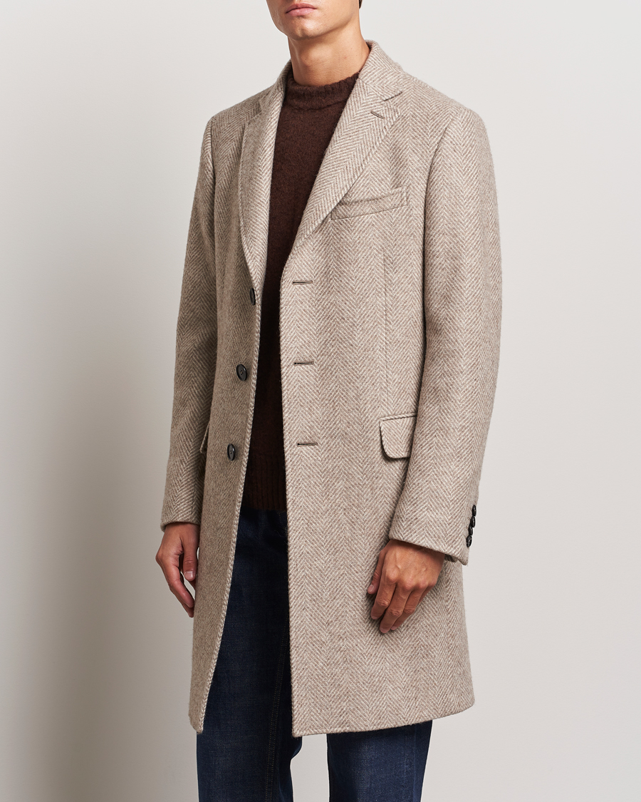 Herr |  | Zegna | Wool/Cashmere Double Breasted Coat Beige