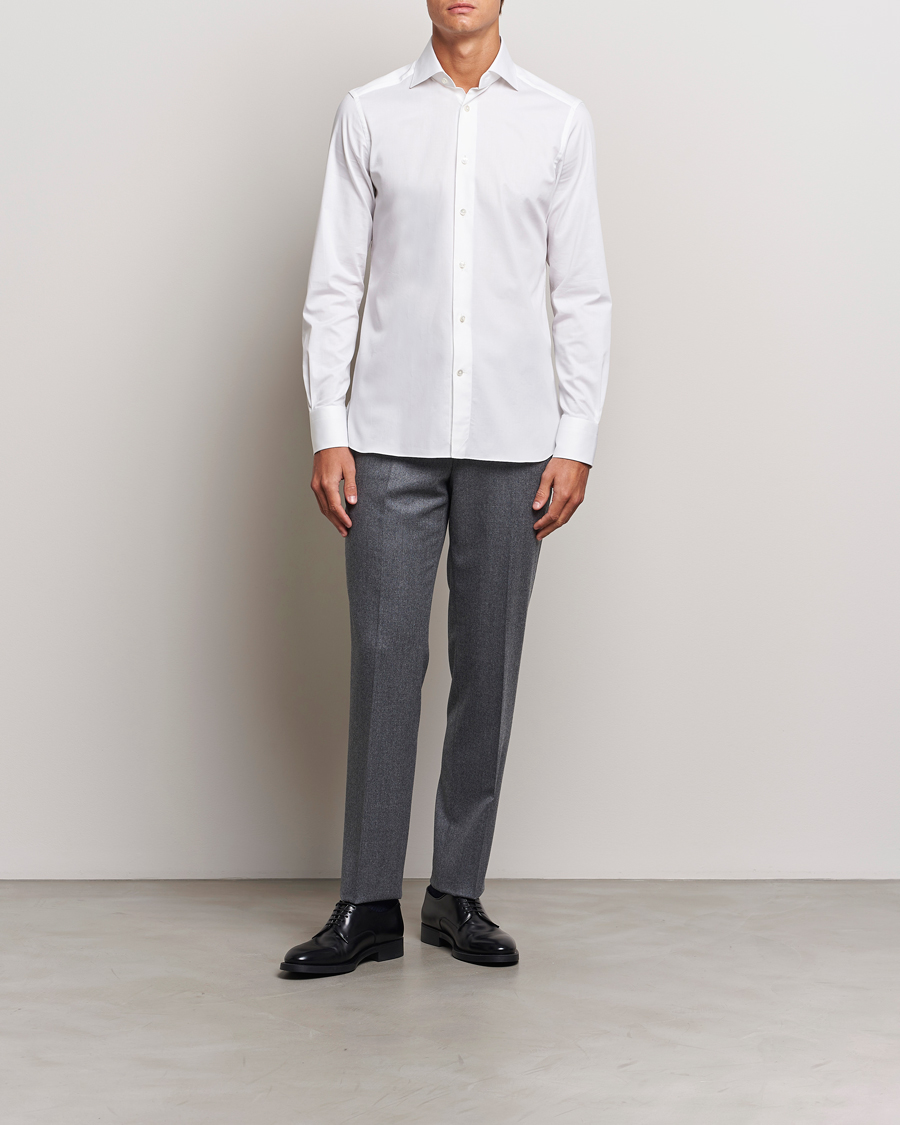 Herr |  | Zegna | Slim Fit Dress Shirt White