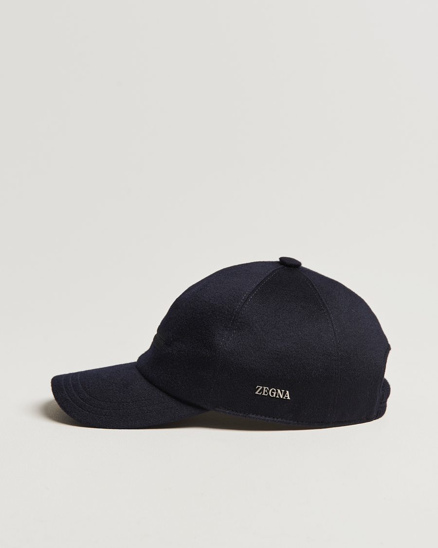 Herr | Kepsar | Zegna | Cashmere Baseball Cap Navy