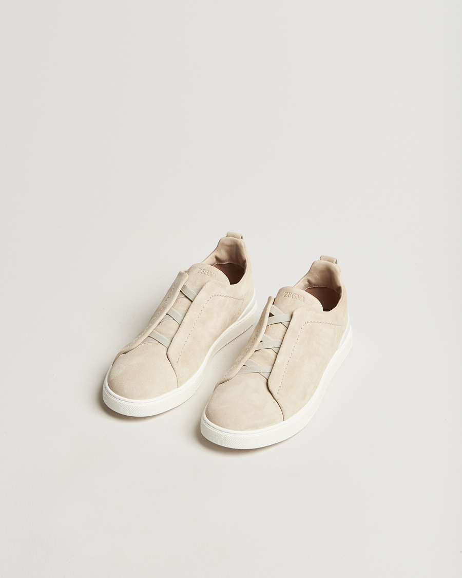 Herr |  | Zegna | Triple Stitch Sneakers Butter Suede