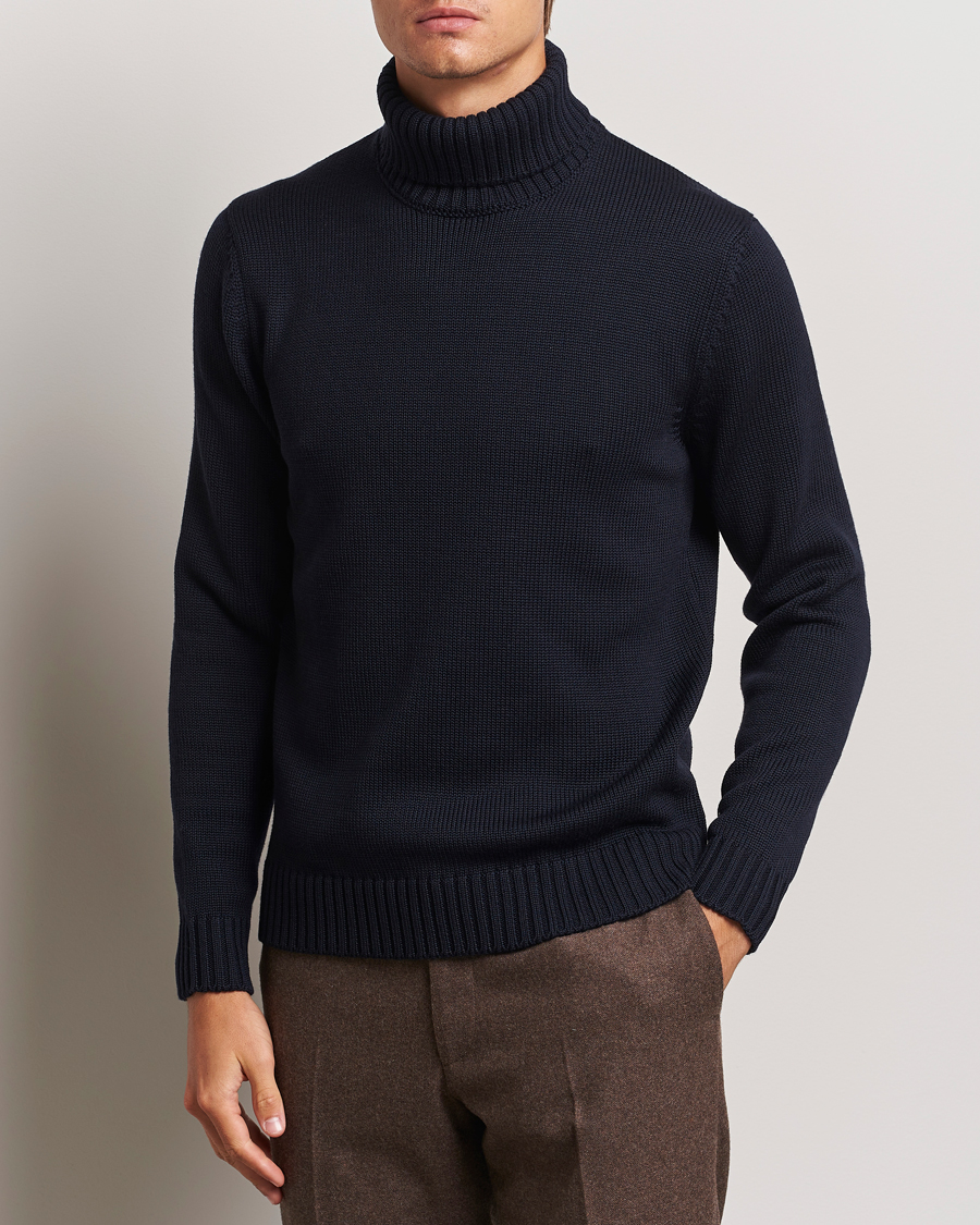 Herr |  | Zanone | Virgin Merino Wool Rollneck Navy