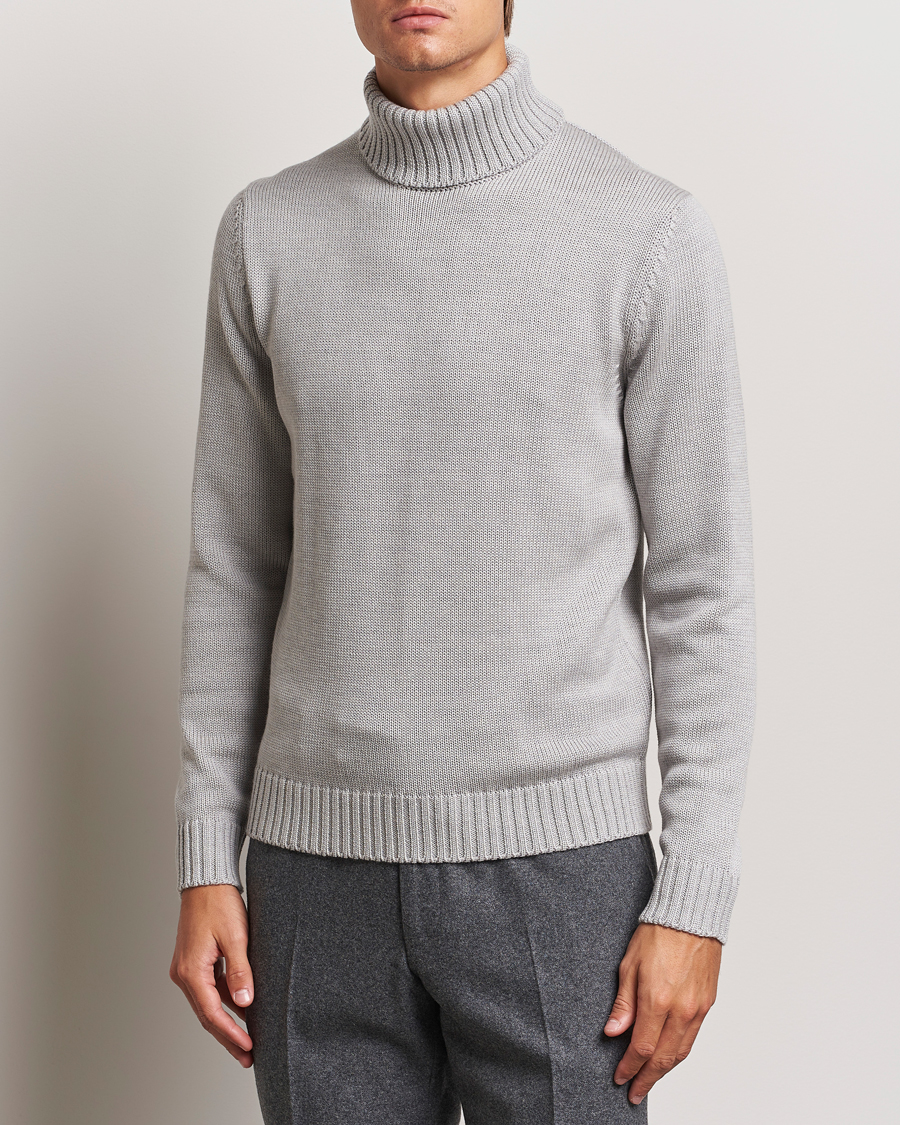 Herr |  | Zanone | Virgin Merino Wool Rollneck Light Grey