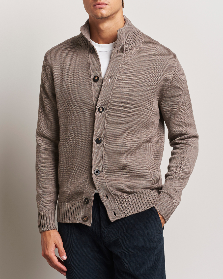 Herr |  | Zanone | Virgin Merino Wool Chioto Cardigan Taupe