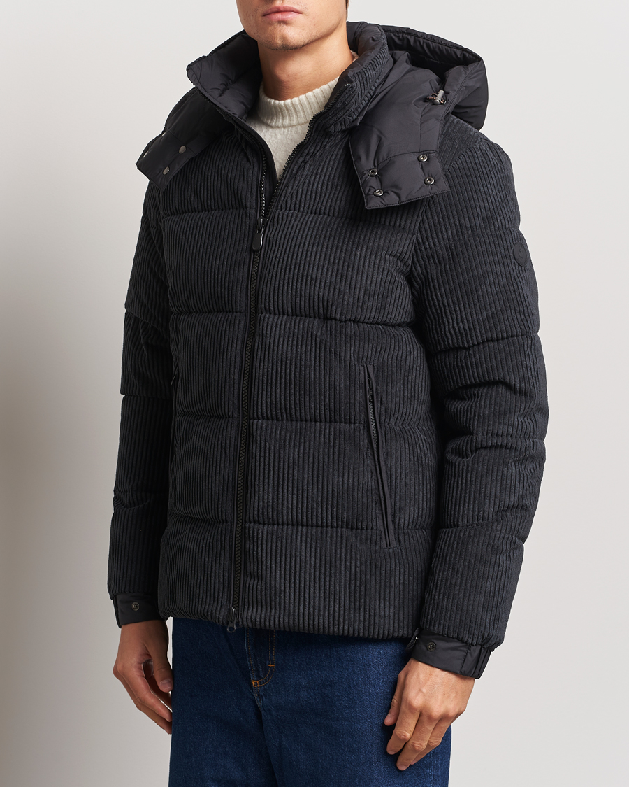 Herr |  | Save The Duck | Albus Cord Padded Puffer Jacket Black