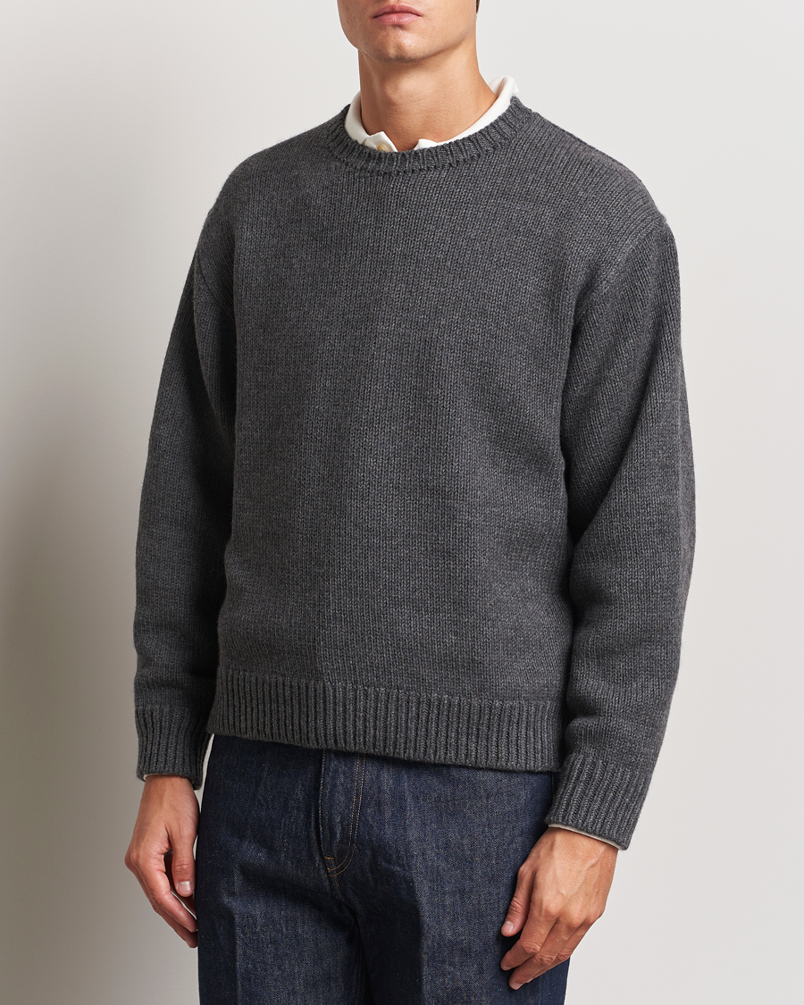 Herr |  | Auralee | Soft Wool Cord Pullover Charcoal