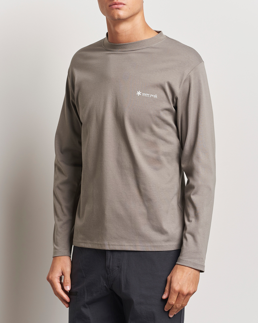 Herr |  | Snow Peak | Onepoint Long Sleeve T-Shirt Greige