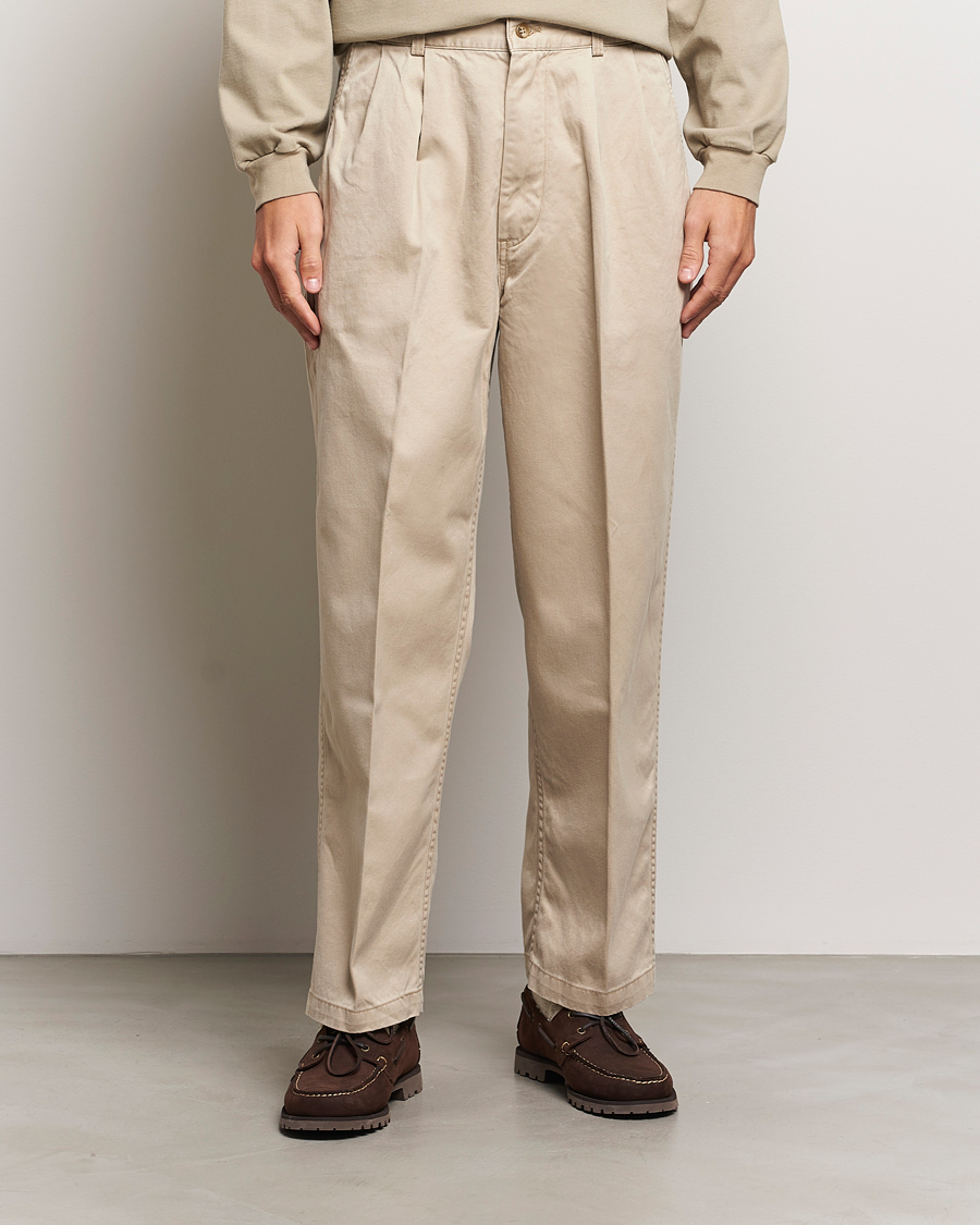 Herr |  | orSlow | Two Tuck Wide Trousers Khaki