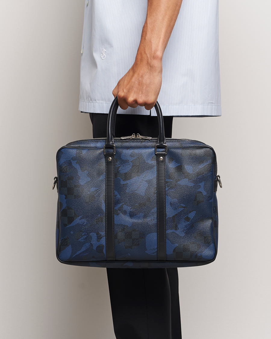 Herr | Pre-Owned & Vintage Bags | Louis Vuitton Pre-Owned | Porte-Documents Voyage Briefcase Navy Blue