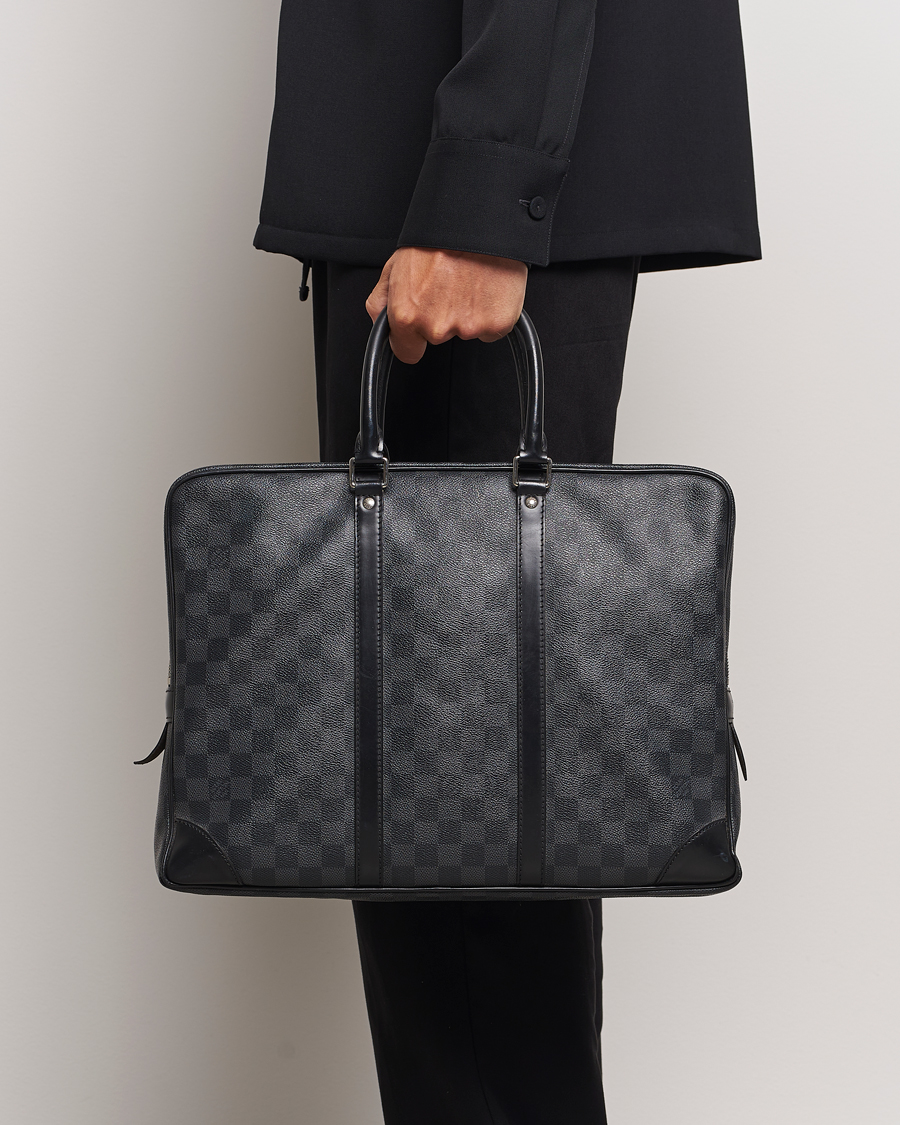 Herr | Pre-Owned & Vintage Bags | Louis Vuitton Pre-Owned | Porte-Documents Voyage Briefcase Damier Graphite