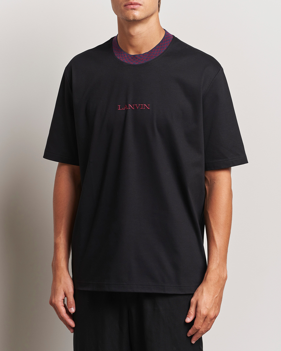 Herr |  | Lanvin | Curb Detail Logo T-Shirt Black