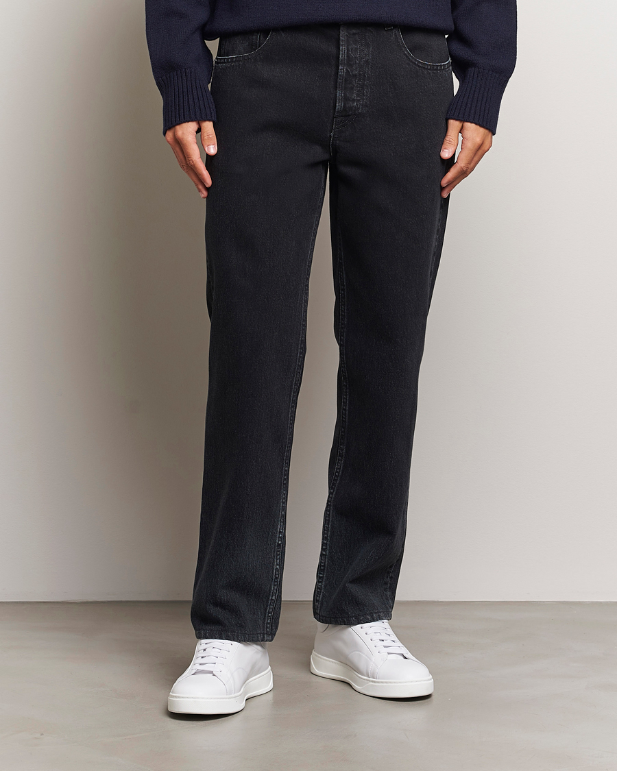 Herr | Slim fit | Lanvin | Leather Pocket Denim Pants Black