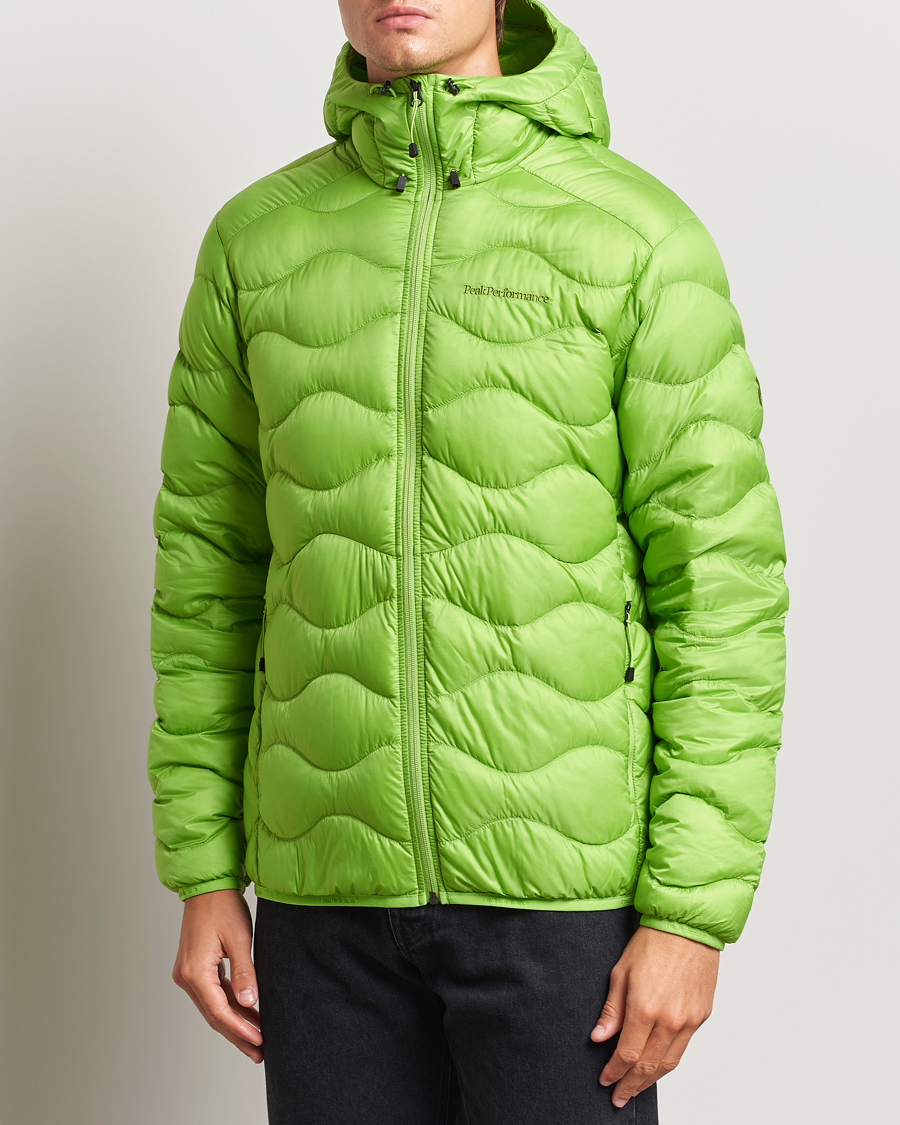 Herr |  | Peak Performance | Helium Down Hooded Jacket Stand Out Green