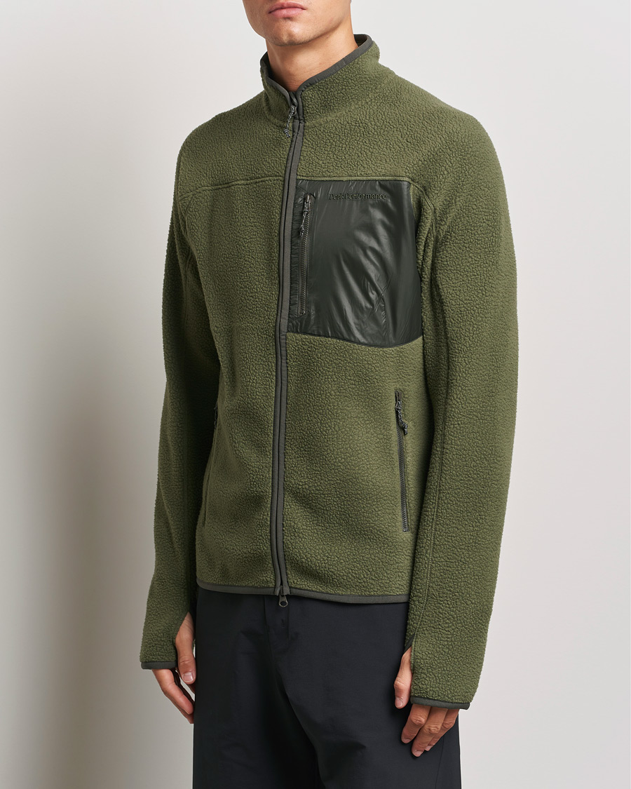 Herr |  | Peak Performance | Pile Full Zip Pine Needle