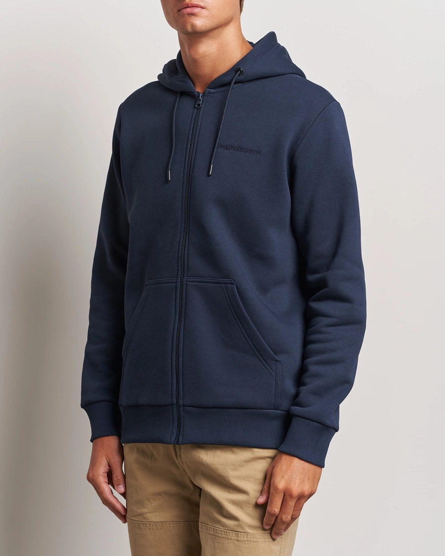 Herr |  | Peak Performance | Original Logo Full Zip Hoodie Blue Shadow