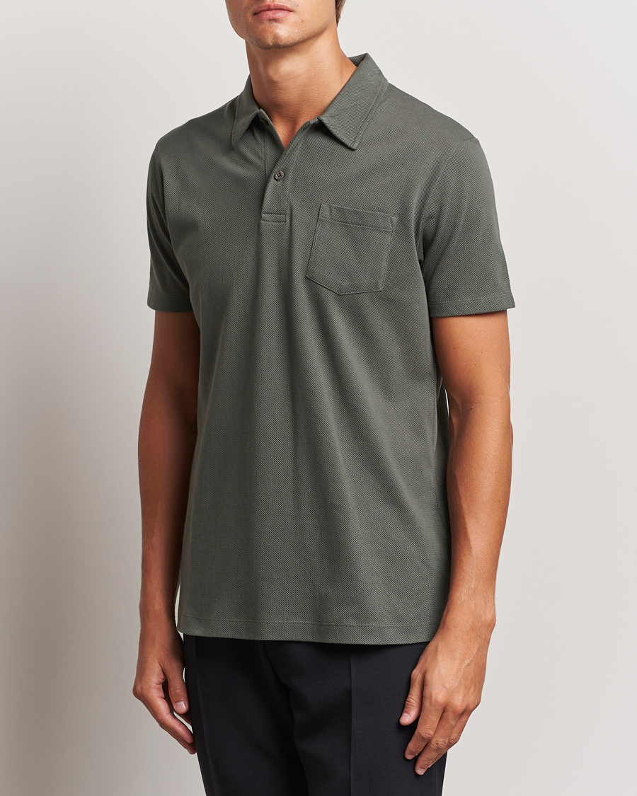 Herr |  | Sunspel | Riviera Polo Shirt Drill Green