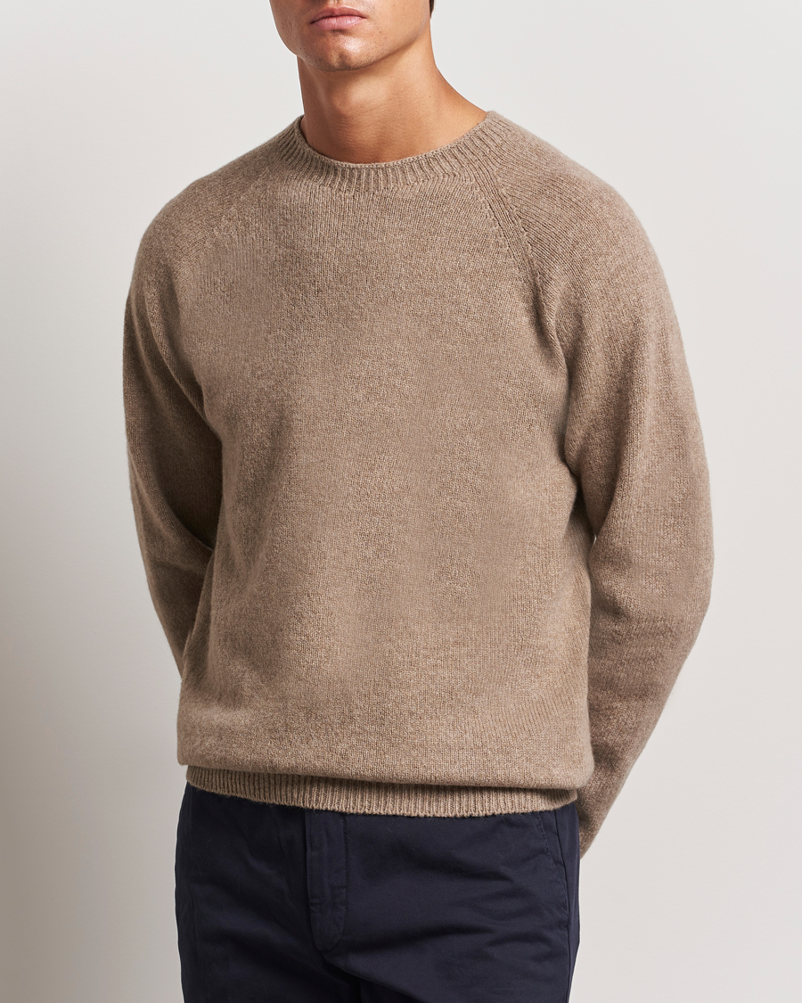 Herr |  | Sunspel | Lambswool Crewneck Sandstone