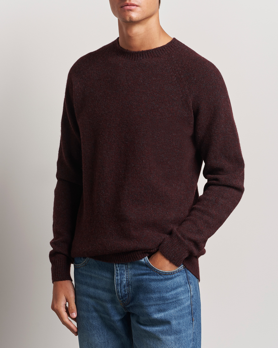 Herr |  | Sunspel | Lambswool Crewneck Port Twist