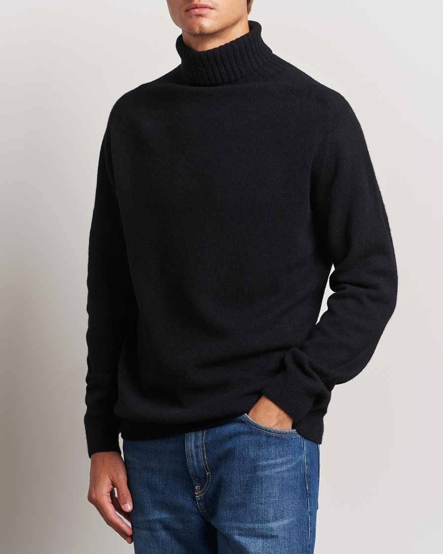 Herr |  | Sunspel | Lambswool Poloshirt Black