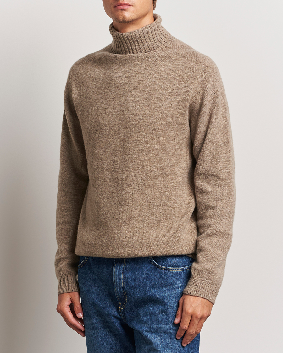 Herr |  | Sunspel | Lambswool Poloshirt Sandstone