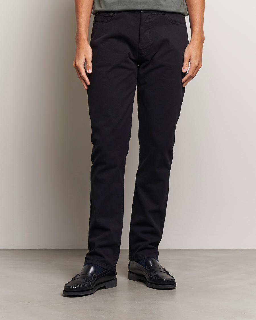 Herr |  | Sunspel | Five Pocket Cotton Twill Trousers Black