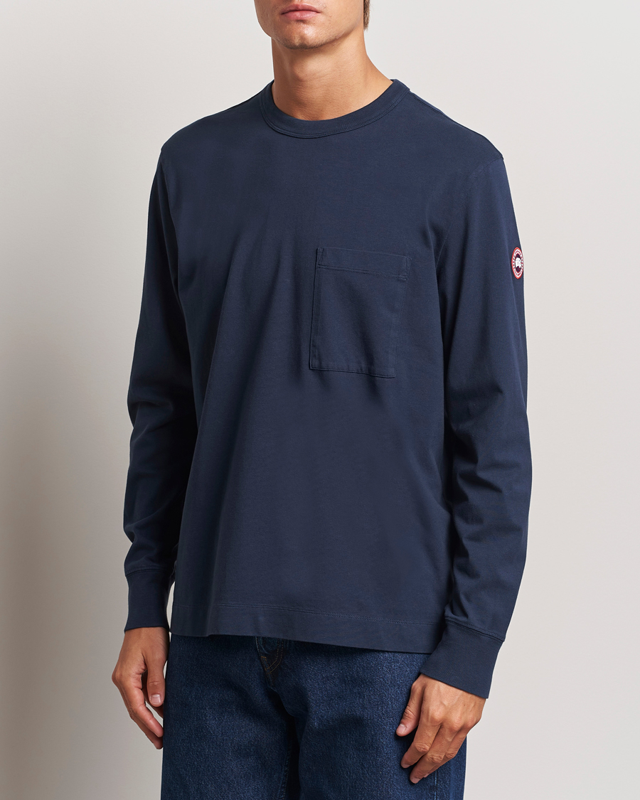 Herr |  | Canada Goose | Gladstone Long Sleeve T-Shirt Atlantic Navy