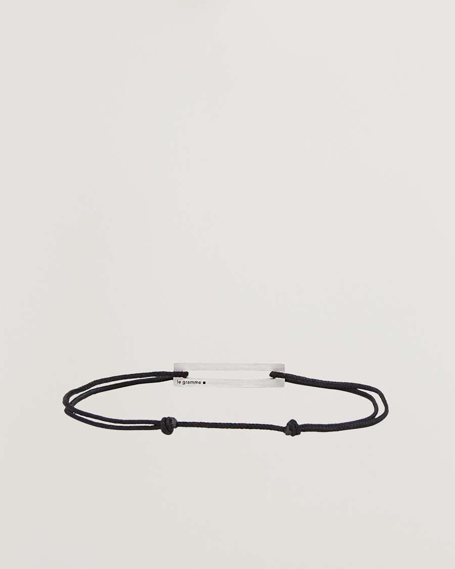 Herr |  | LE GRAMME | Lacquered Cord Bracelet Black