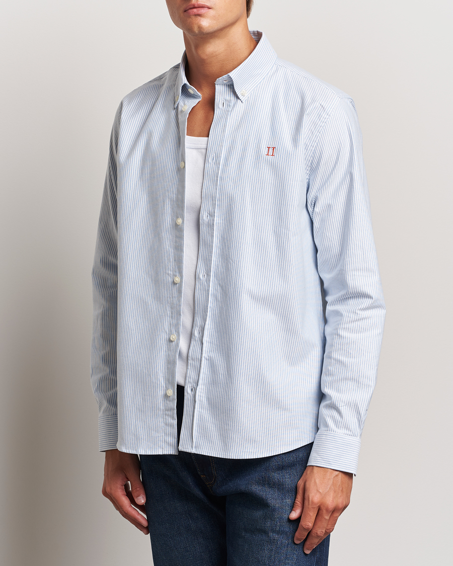 Herr |  | LES DEUX | Konrad Contrast Oxford Shirt Light Blue/White