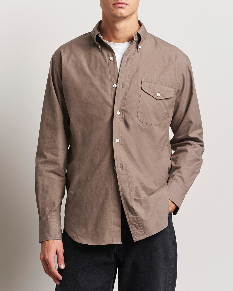 Herr |  | Kamakura Shirts | Vintage Ivy Flap Pocket Shirt Khaki