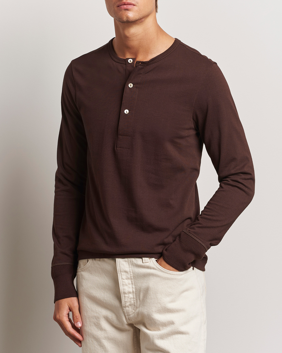 Herr |  | Merz b. Schwanen | Classic Organic Cotton Henley Coffee