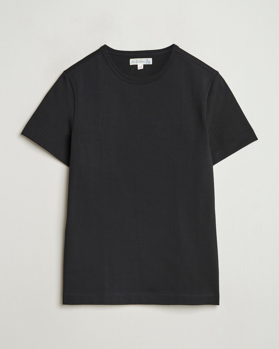 Herr | T-Shirts | Merz b. Schwanen | Classic Fit Loopwheeled T-Shirt Black