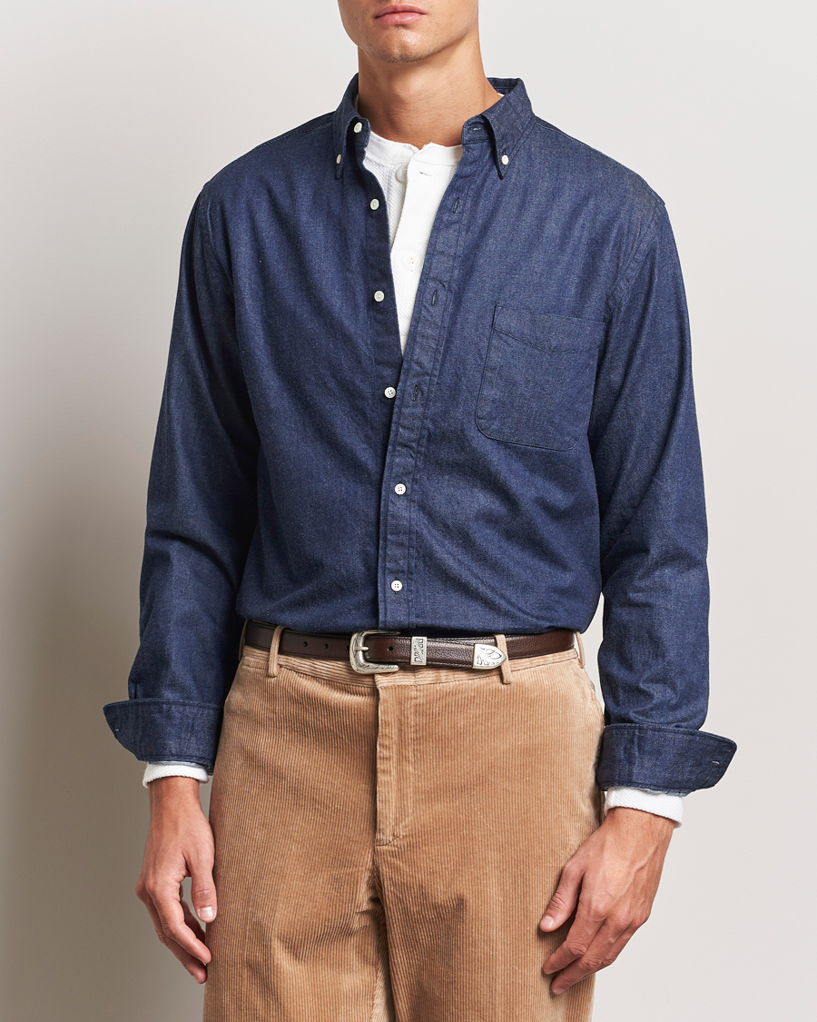 Herr |  | BEAMS PLUS | Denim Button Down Shirt Dark Indigo