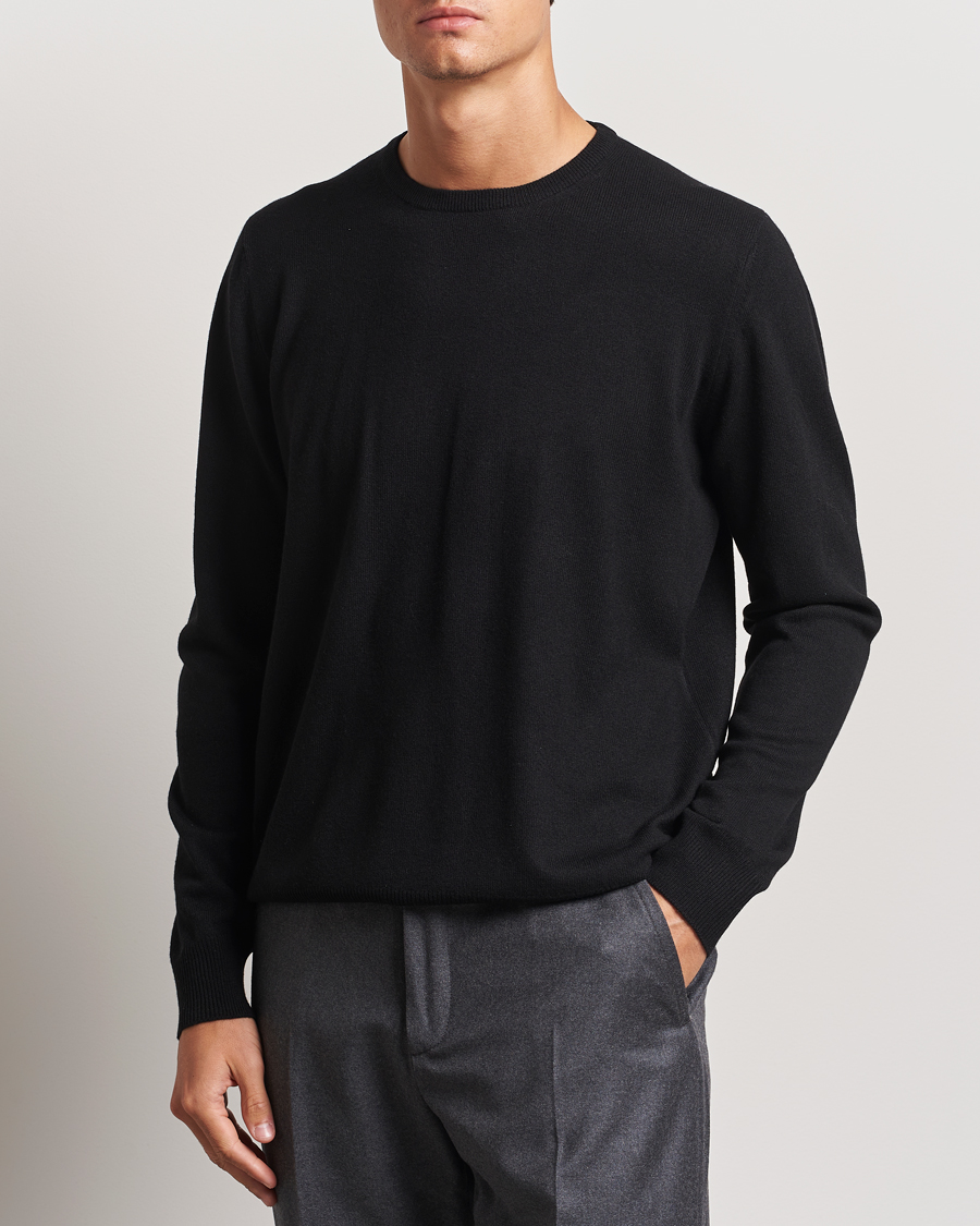 Herr |  | Gran Sasso | Wool/Cashmere Crew Neck Black