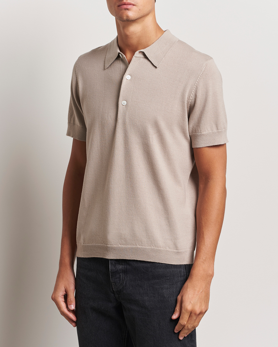 Herr |  | A Day\'s March | Rosehall Short Sleeve Merino Polo Dove